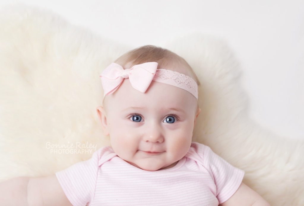 six month baby girl photography