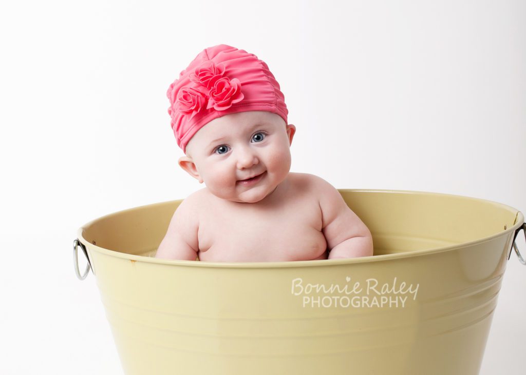 six month baby girl tub