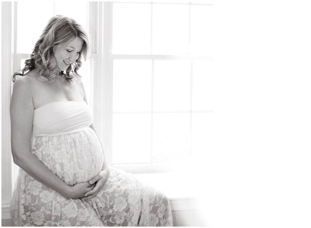 black and white maternity 