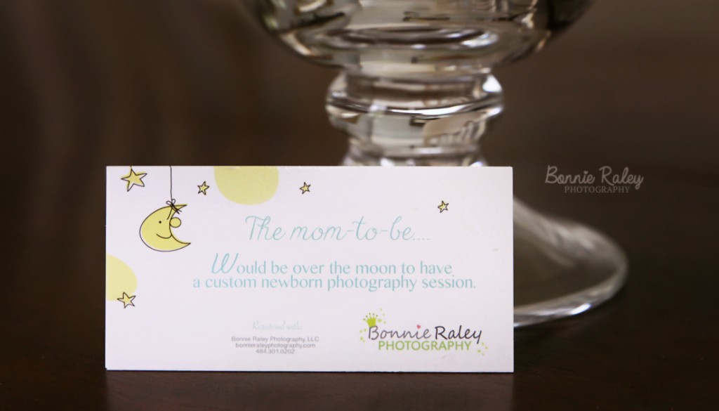photography session newborn registry cards