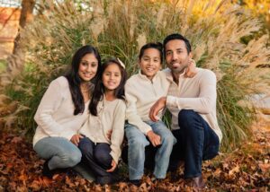 Indian family portrait session during fall family photography in West Chester, Pennsylvania