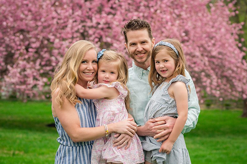 west chester pa cherry blossom mini family photo