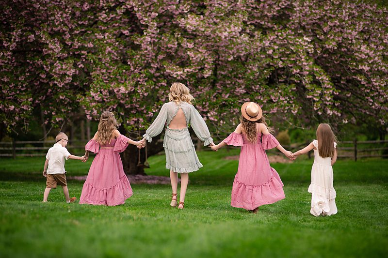 west chester pa cherry blossom mini family photo