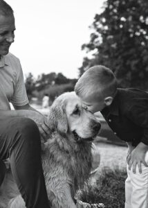 West Chester pa family photographer with dog
