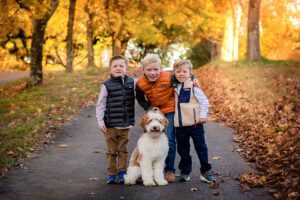 West Chester pa family photographer with dog