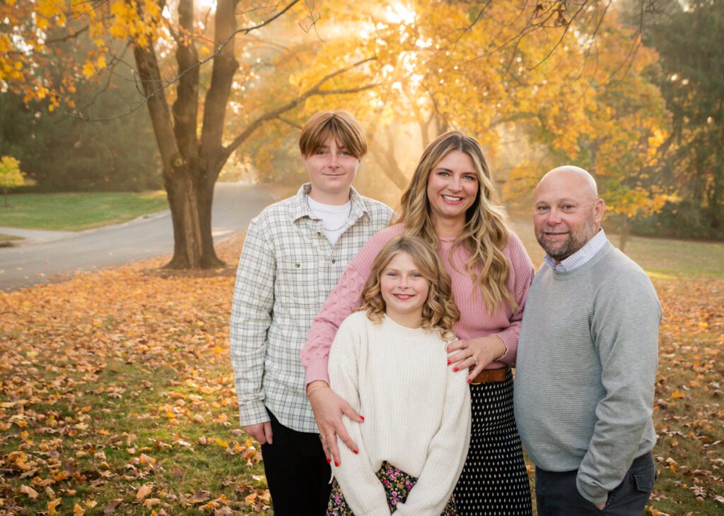 west chester pa fall family photo with older children